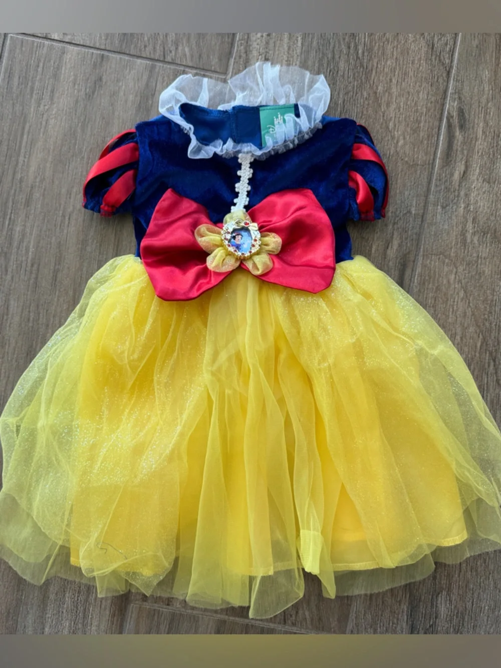 Disney Baby Snow White Princess Costume Dress w Red Bow. Size 2T. - Picture 2 of 6